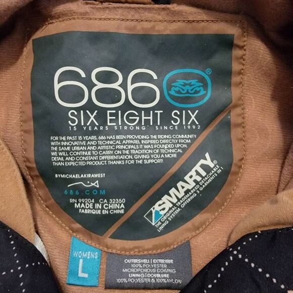 686 Smarty Diamond Boarding Winter Snow Jacket - Picture 6 of 14